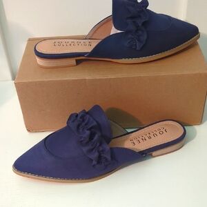 Journee Collection NIB 7 Mule Navy